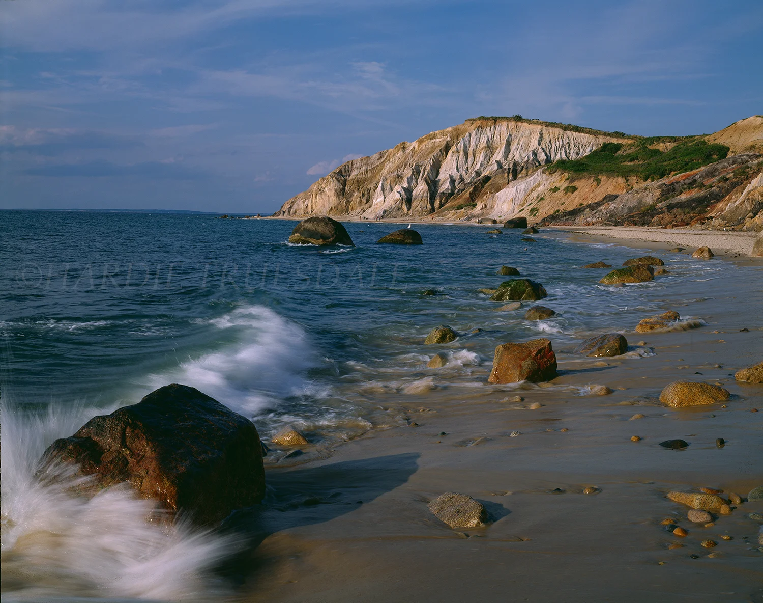 MA#021 "Breaking Waves, Gayhead Beach, Martha's Vineyard, MA"