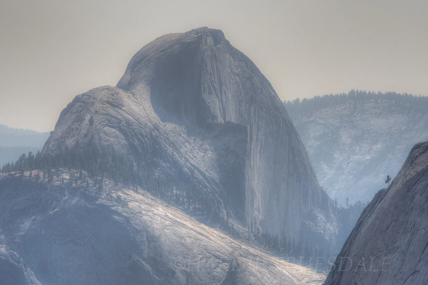CA#167 "Smoky Half Dome, Yosemite"