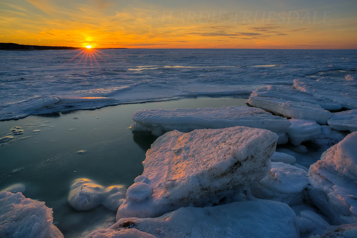 CC#228 "Ice Pack Sunset", Skaket Beach"