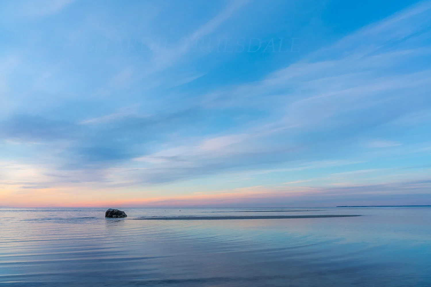 CC#265 "Lone Boulder at Dusk"