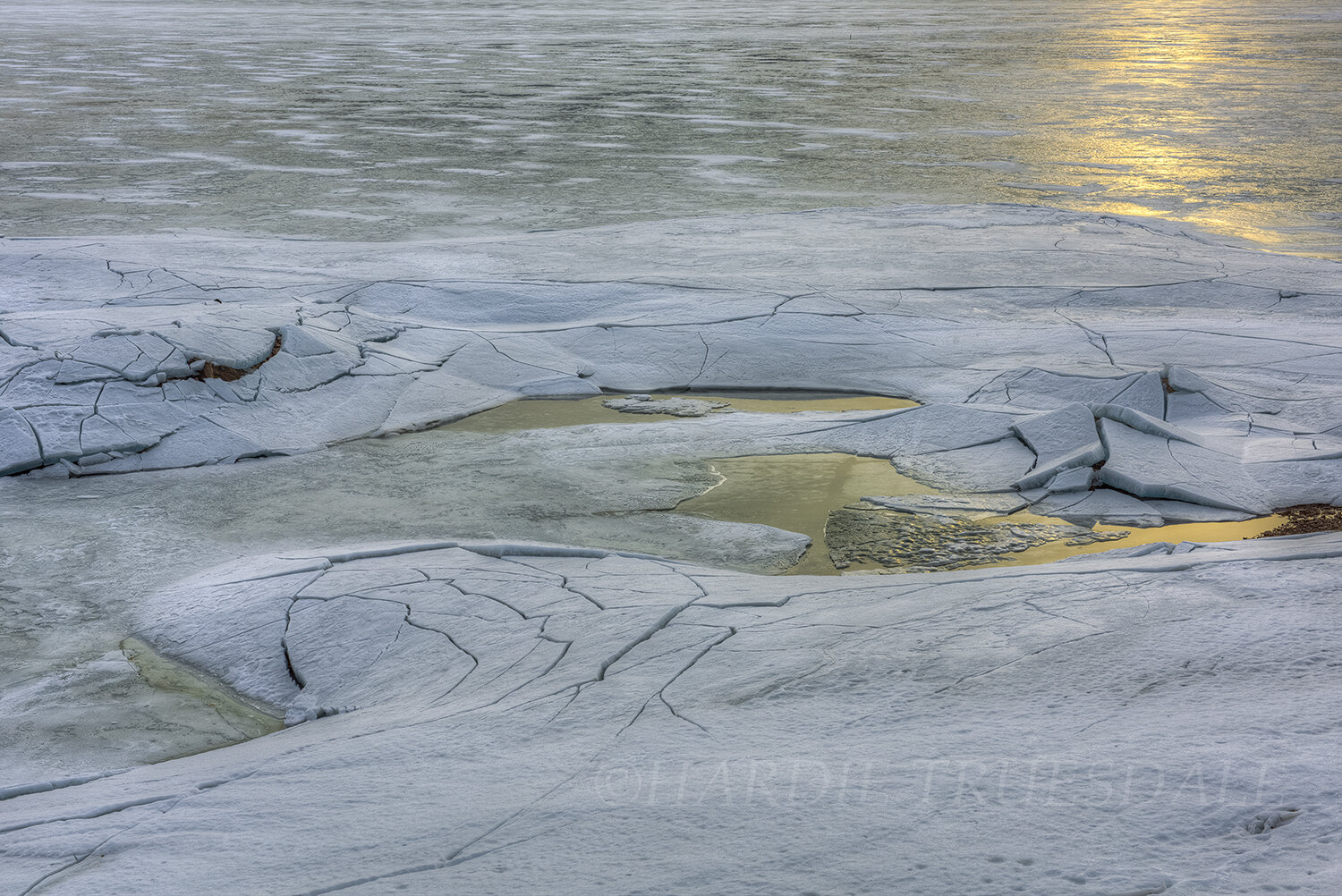 Cks#305 "Evening Ice", Ashokan Reservoir