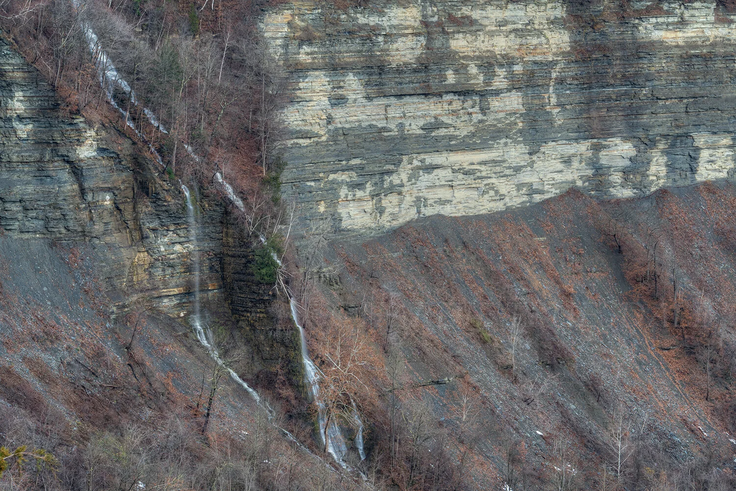 WNY#073 Seasonal Waterfall, Letchworth State Park, NY