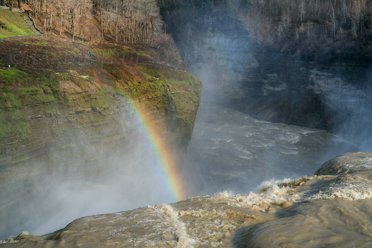 WNY#077 Middle Falls Rainbow, Letchworth State Park, NY