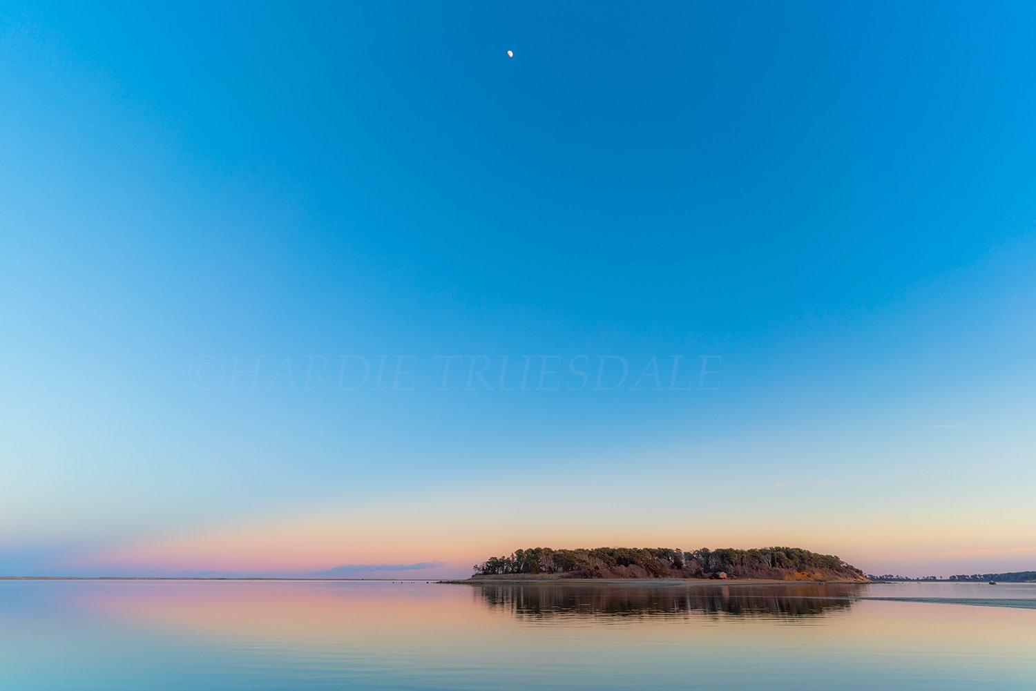  CC#274H Moon over Sipson Island, Pleasant Bay 