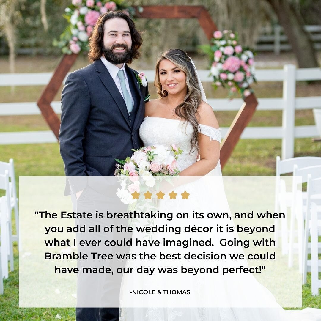 Always grateful for our couples and especially your reviews! 🤩

We love to come alongside our couples who have a vision for transforming our natural space into something beautifully their own ✨ Nicole and Thomas envisioned a romantic, elegant celebr