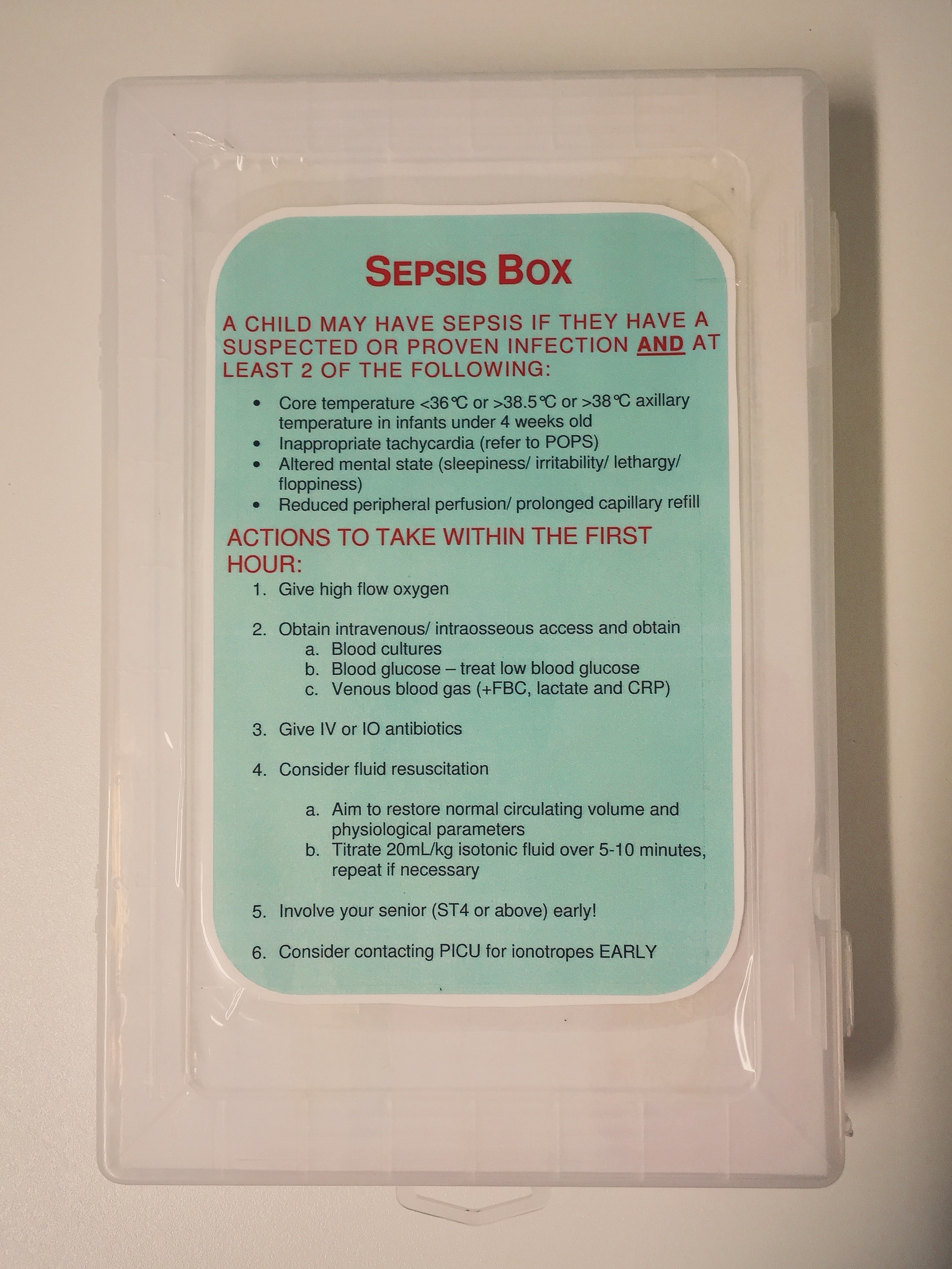 Sepsis Box