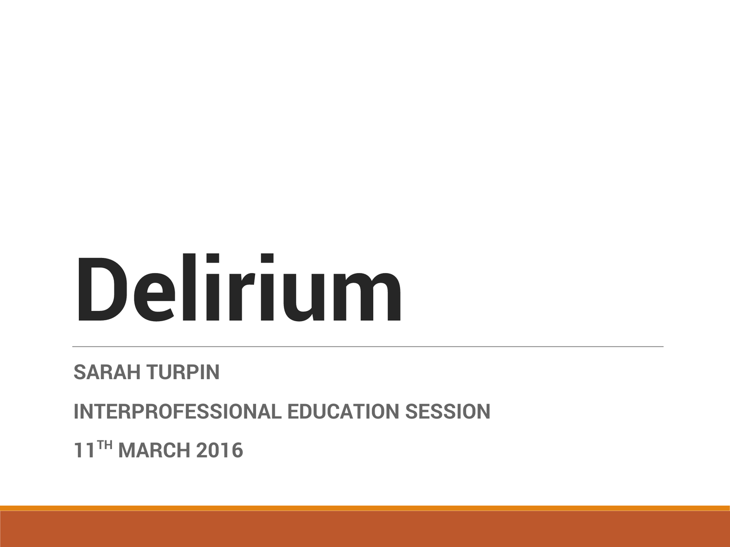 Delirium — EM3