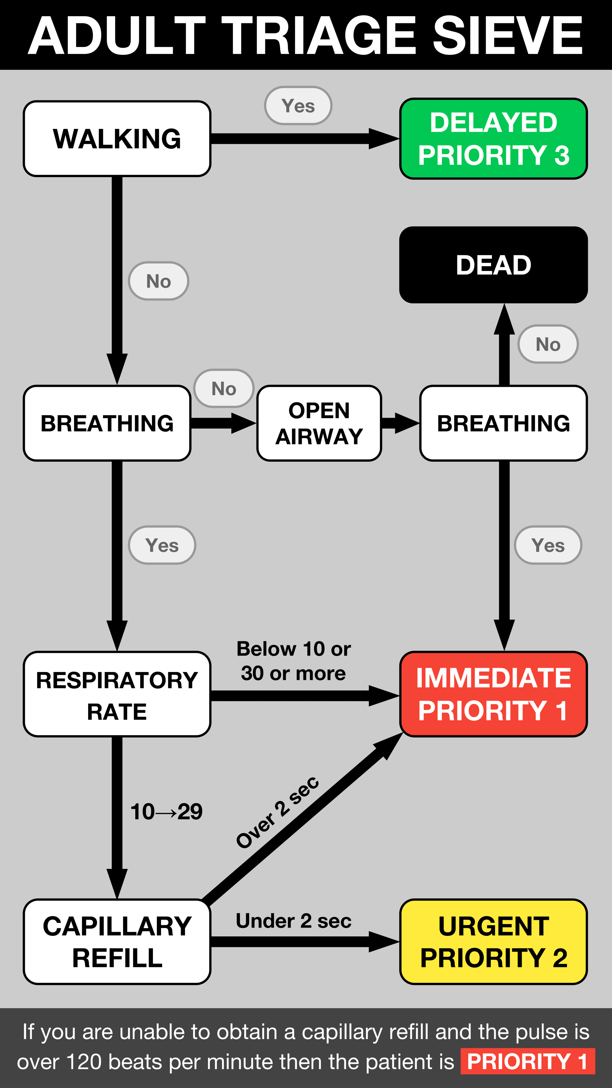 Triage Flow Chart START, SALT, And RAMP Triage In A Mass Casualty