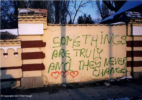 Graffiti. Sofia, Bulgaria. February 1996. Photo by Abel Keogh.