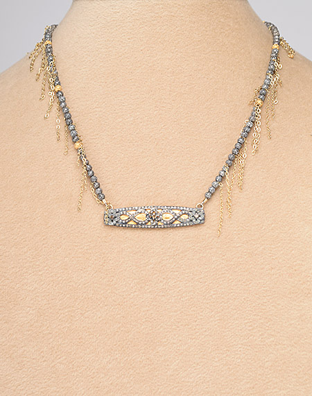 And our fringy Sammi necklace would be a great addition to the mix.