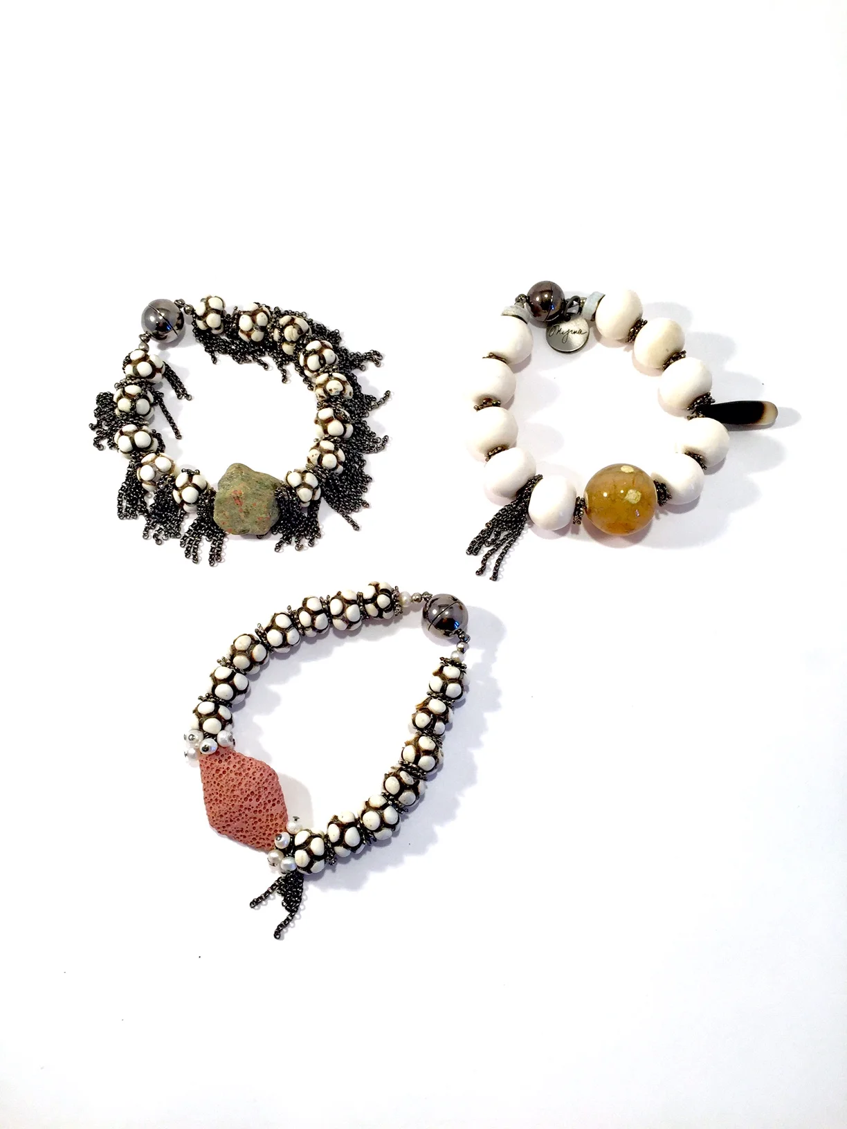 FRITZI Ivory Horn/Pink Lava