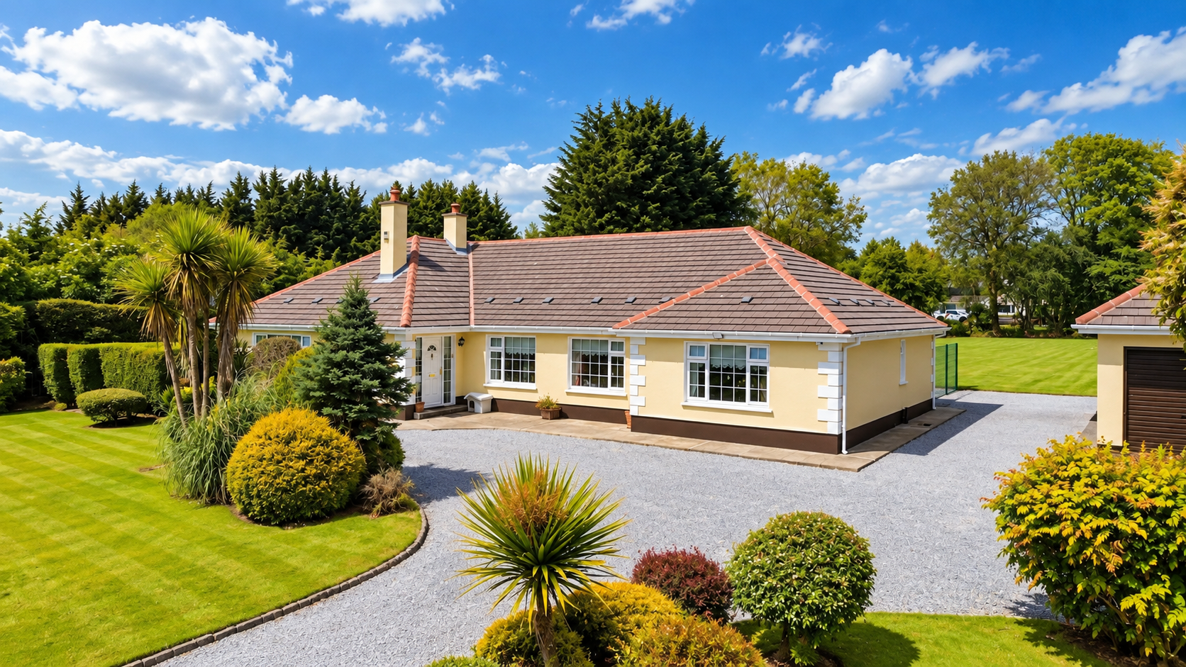 Sunlit Bungalow with Curved Driveway.png