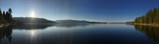 Vista on an early morning run alongside the shores of Little Payette Lake in McCall, ID