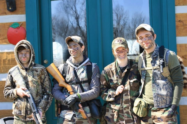 Out hunting with B and his brothers / my brothers! :)