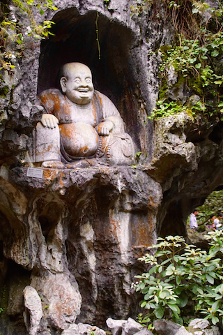 Carving at "Peak flown from afar" next to Lingyin Temple in hangzhou.
