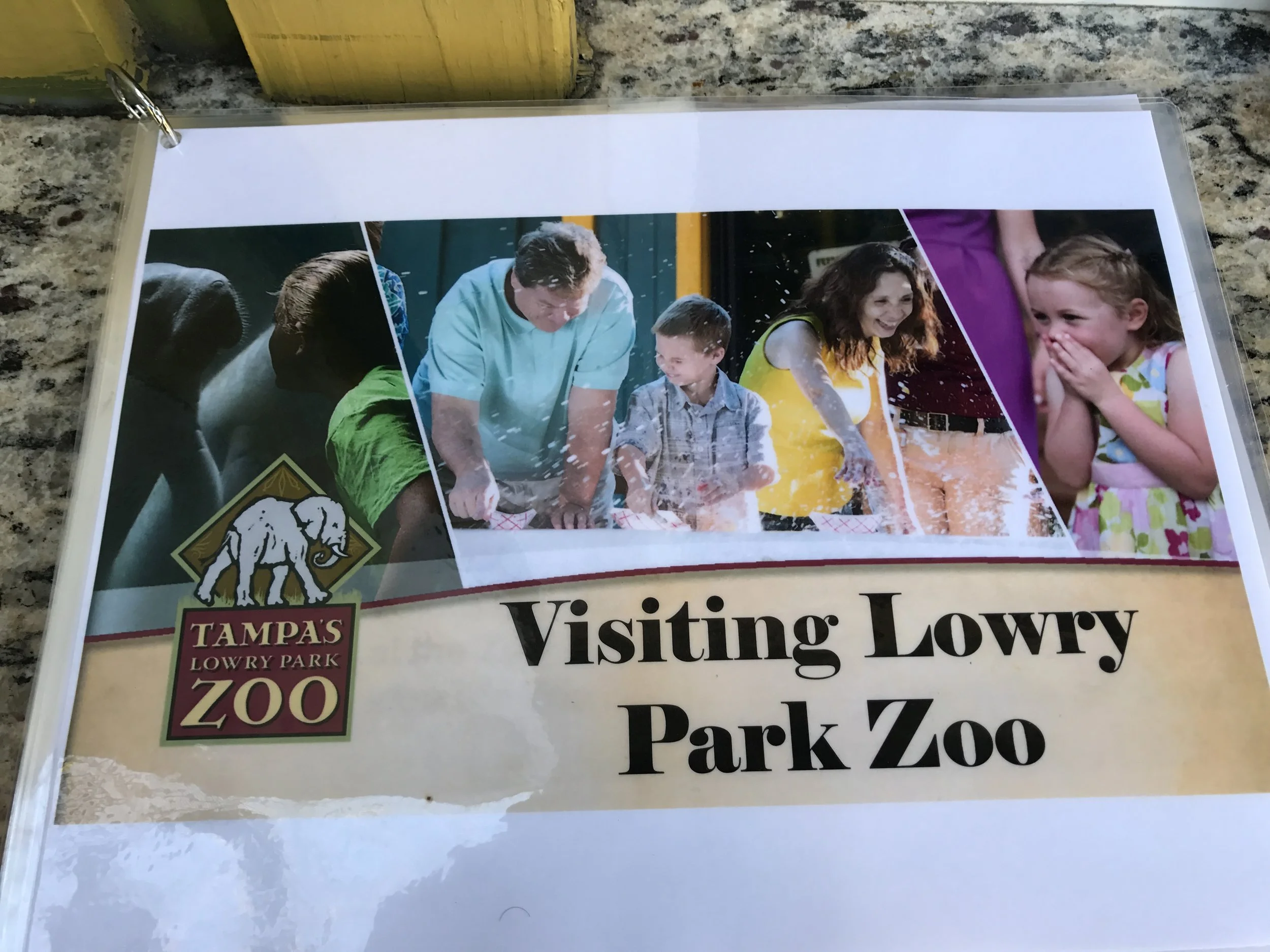 Tampa Lowry Park Zoo's laminated social story