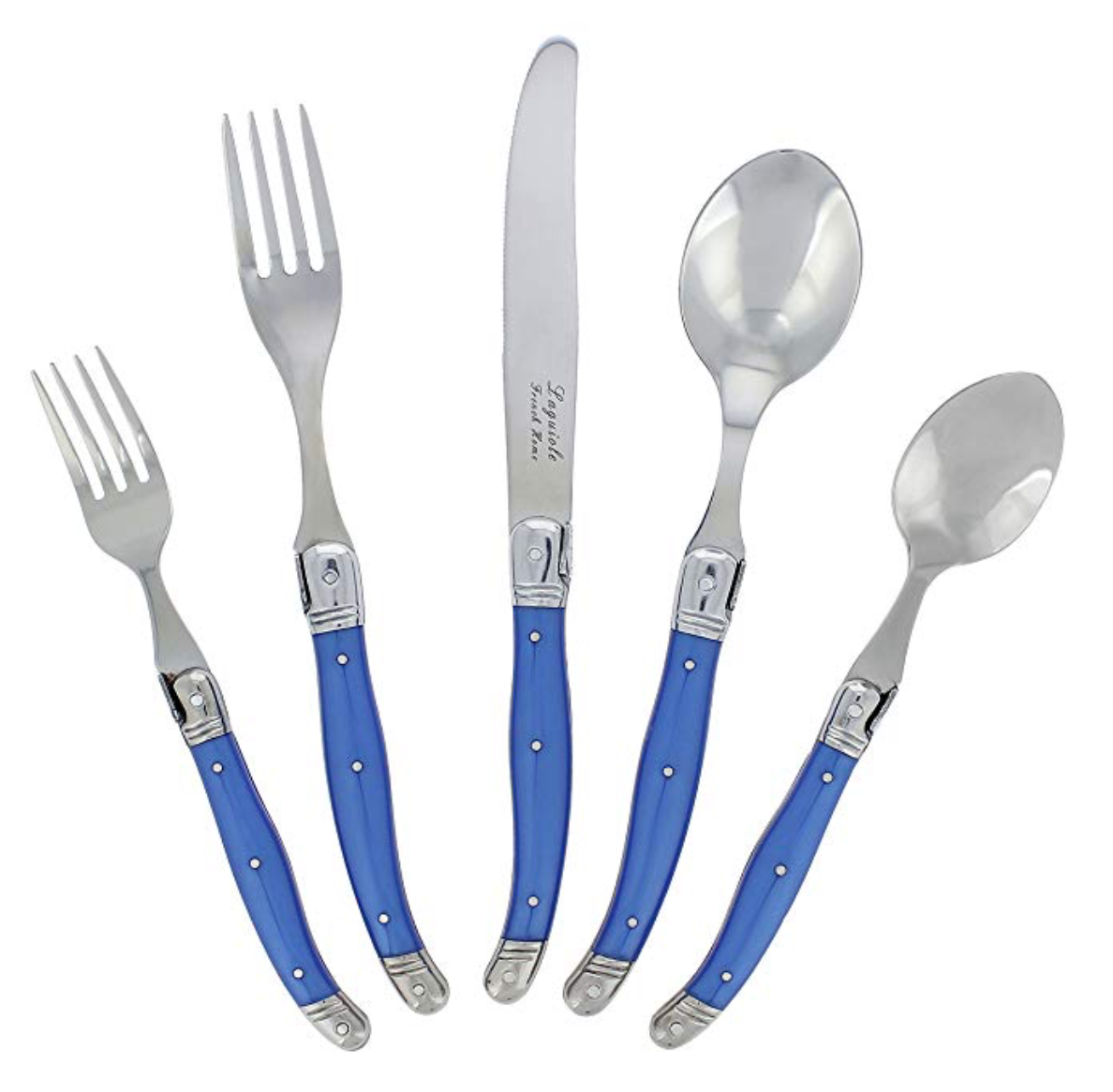 French Blue Laguiole Flatware