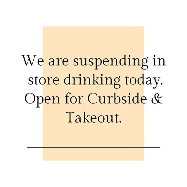 We are closed for in store drinking today but open for curbside and take out. 
Order at www.palatenc.com