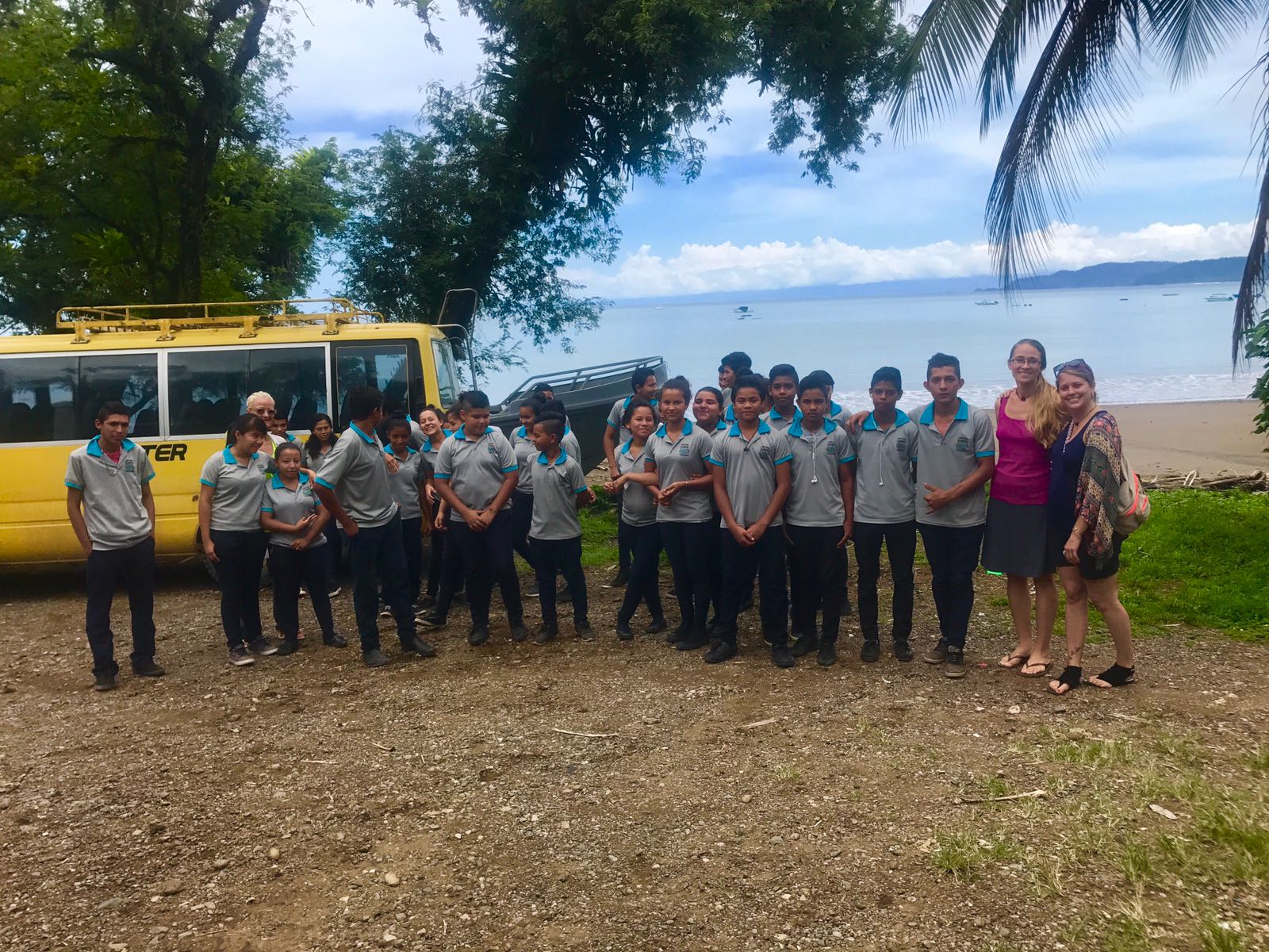 High school students of the drake bay enrichment program supported by LiveGlobally community donations in Costa Rica 2017.