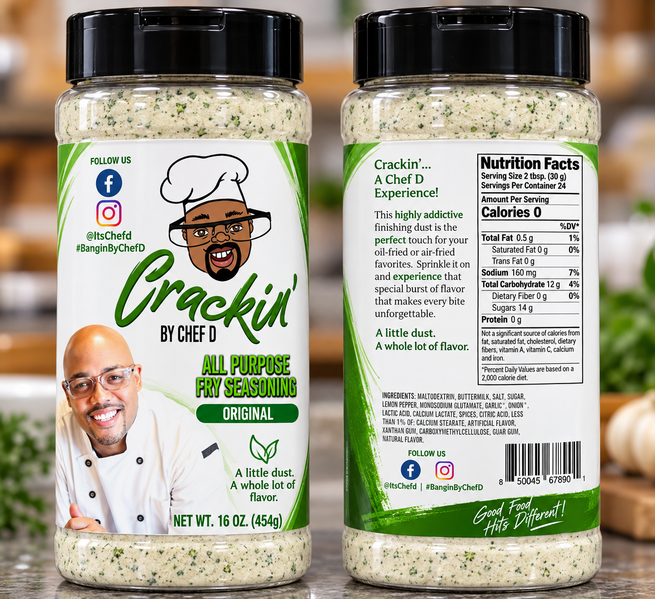 Crackin' by Chef D All Purpose Fry Seasoning 16oz