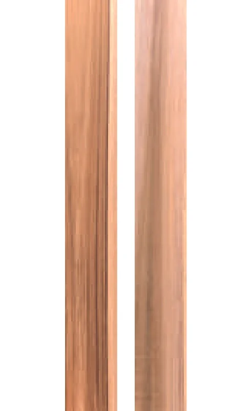 GRADE B: 70% - 99% heartwood best face. Back face allows unlimited sapwood. Live knots allowed both sides. No cracks, pith, decoloration, dead knots, pinholes, or blue stain. 