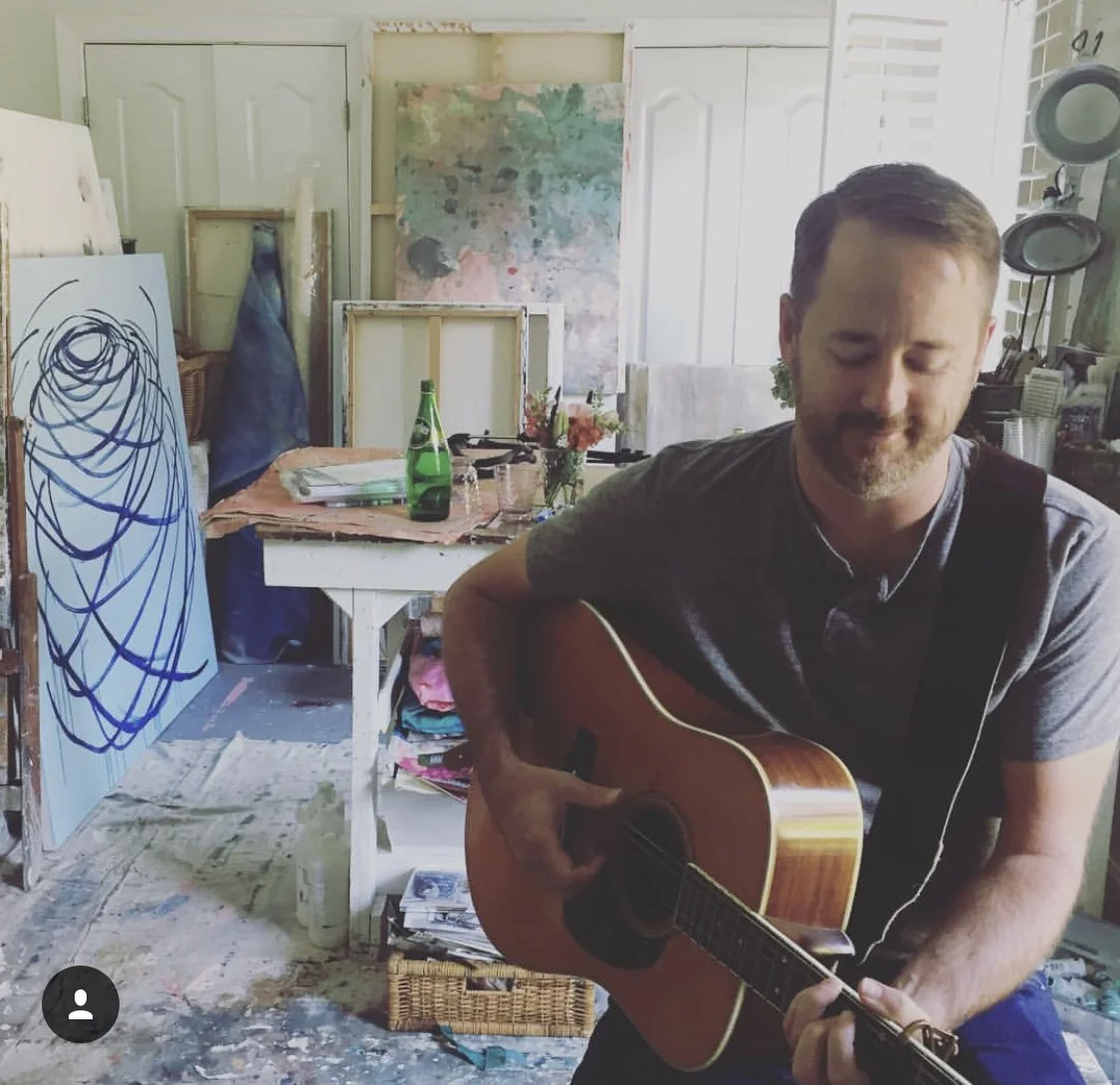 my friend andy gullahorn in the studio