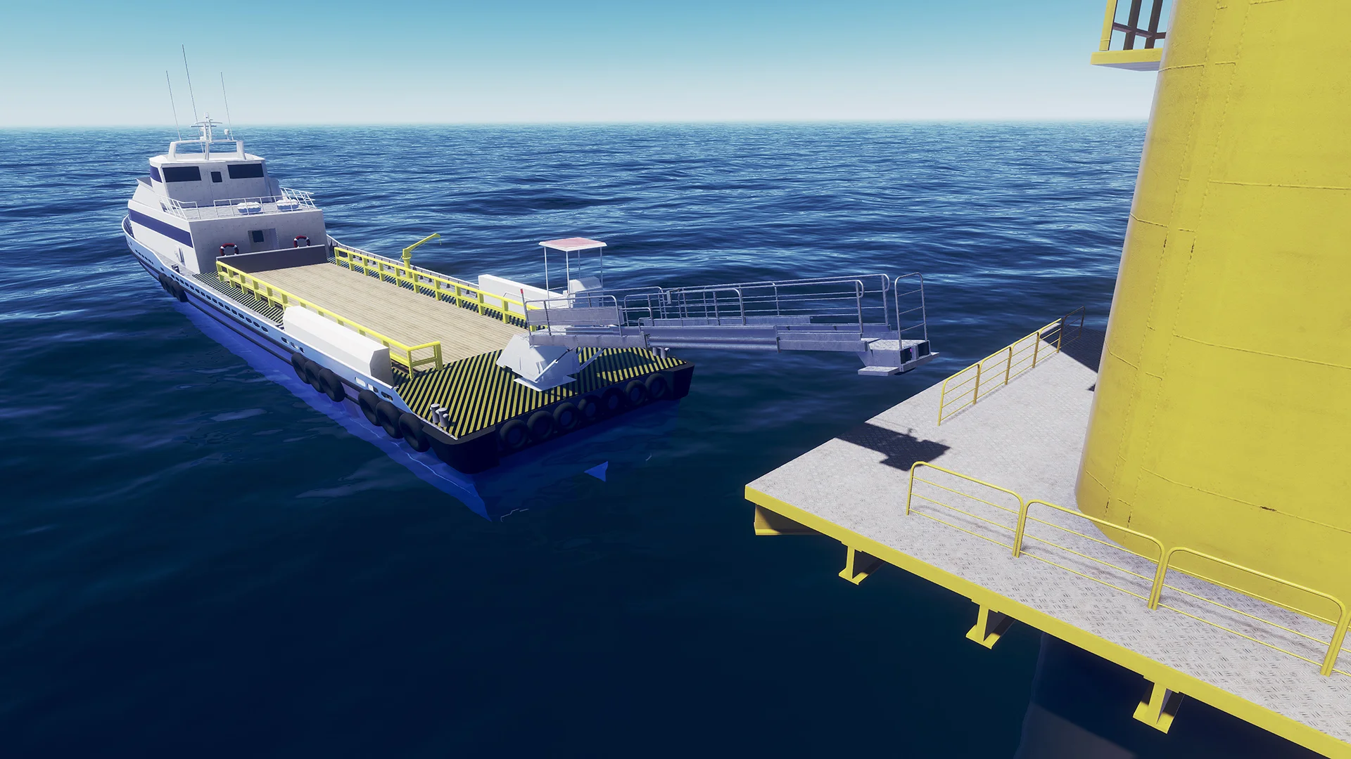 Caption from the gangway VR simulator delivered to Candy Fleet.