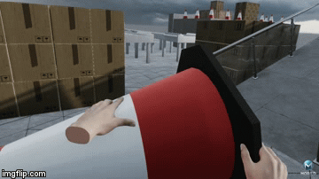 Handling object in VR with two hands in Morild SimVis 3.0