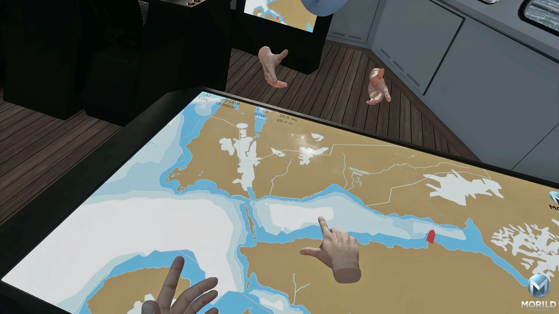 Interactive virtual touch-screen displays