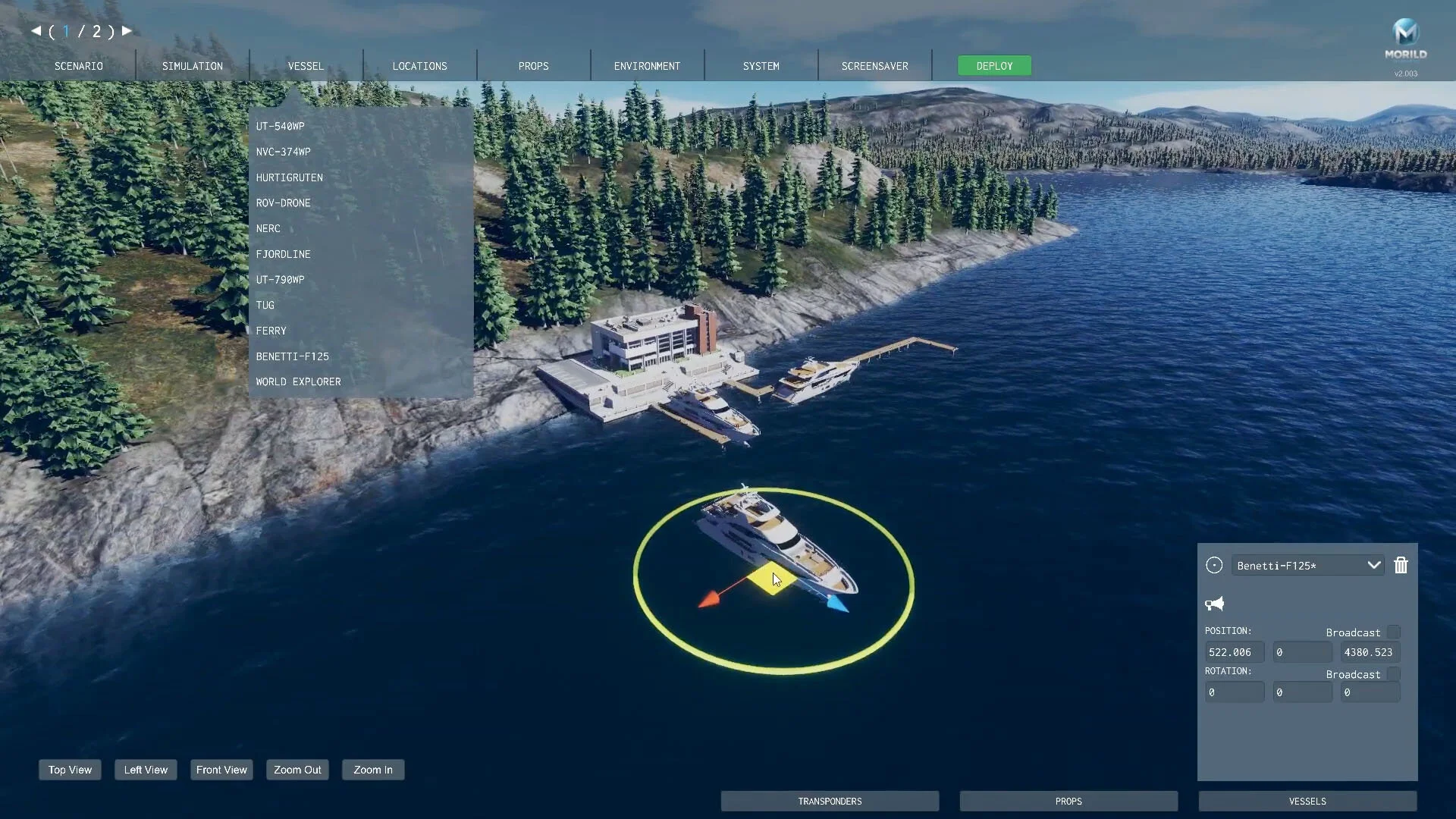 Morild Builder, instructor station and scenario builder