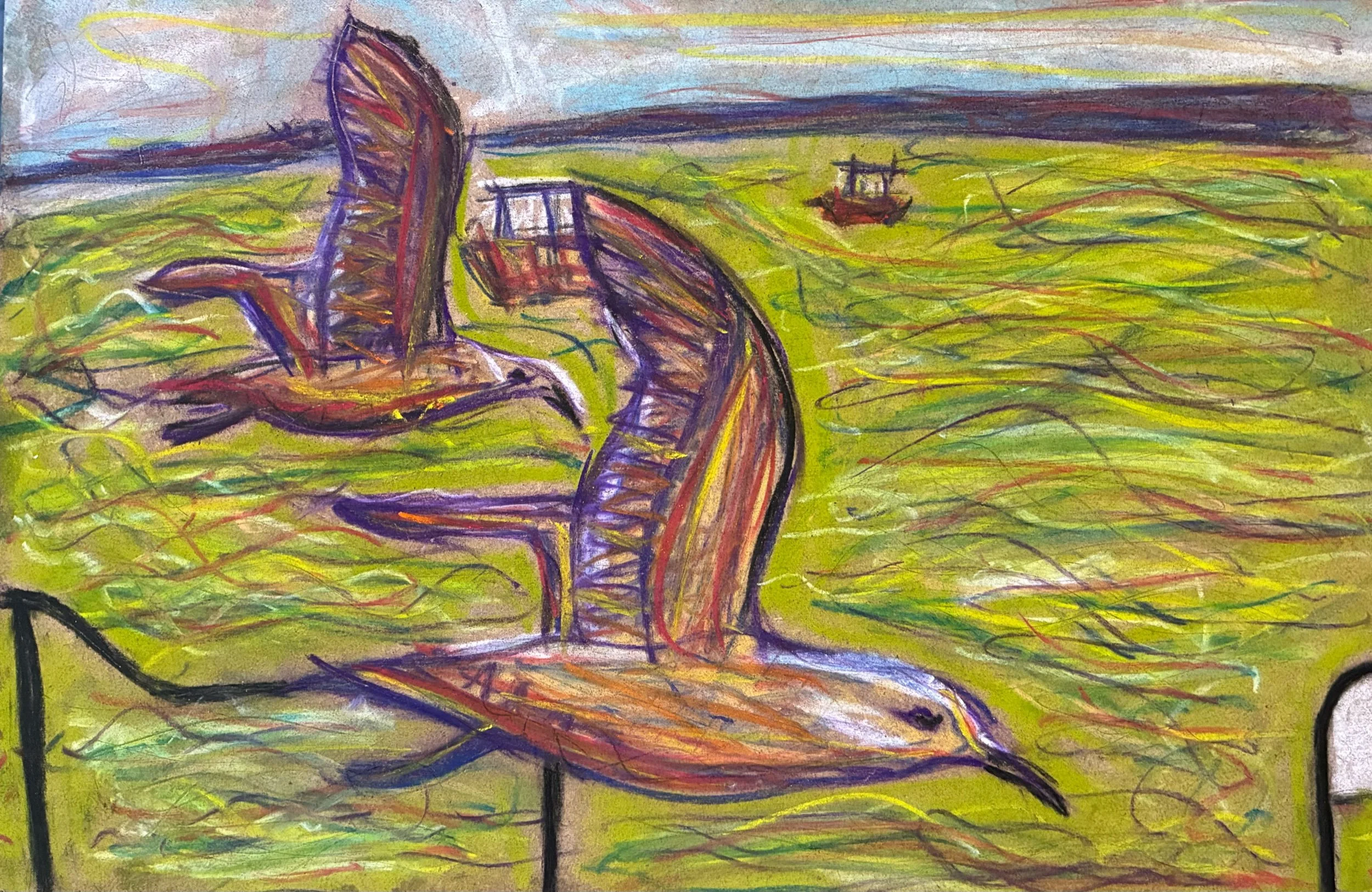 Gulls in Old Felixstowe 