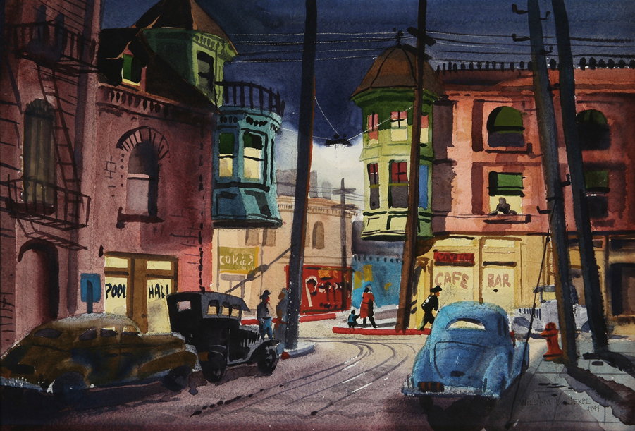 William Jekel "San Pedro Street, Night 1944"