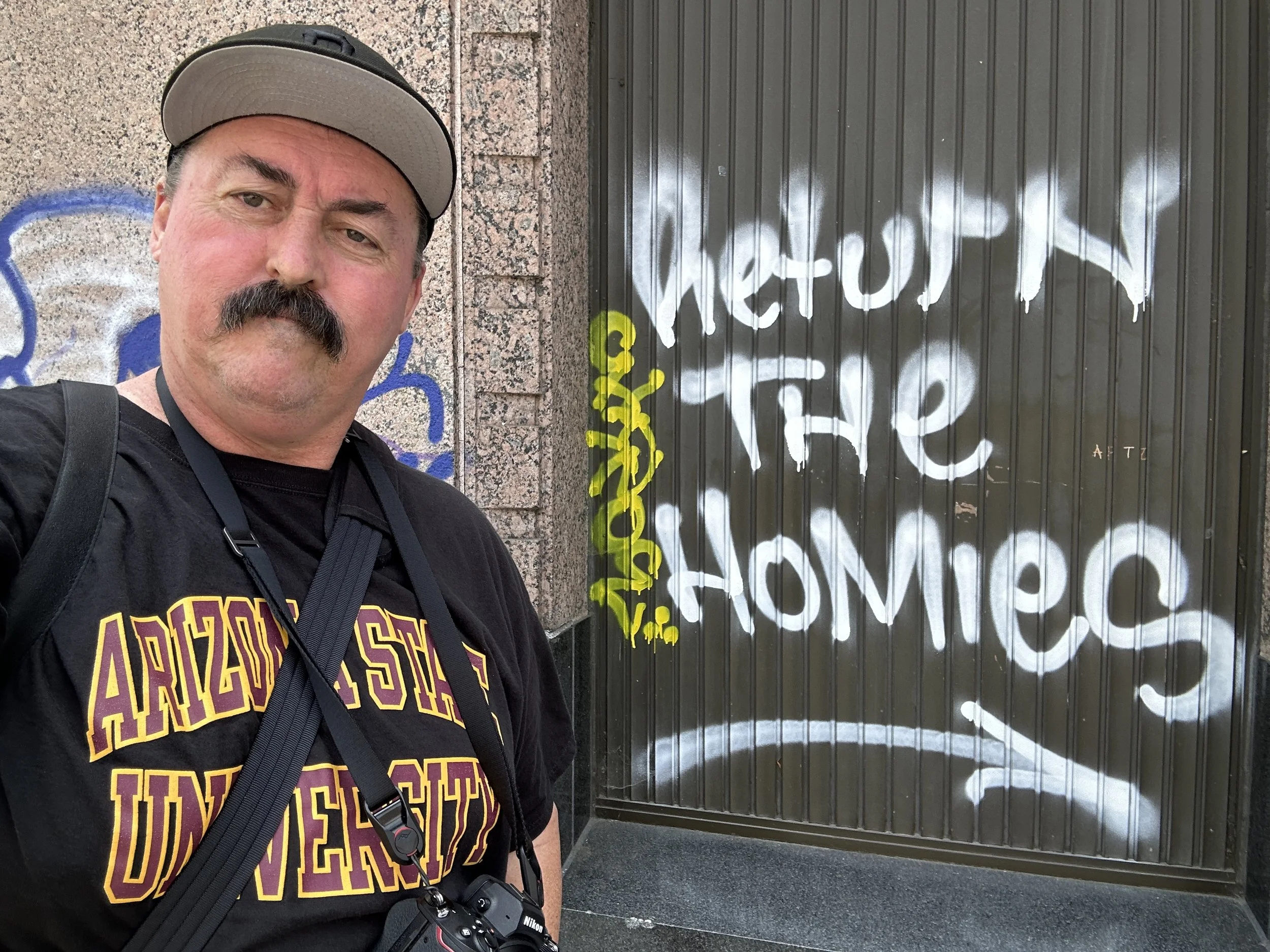 Downtown Los Angeles during ICE protests.  6-11-25