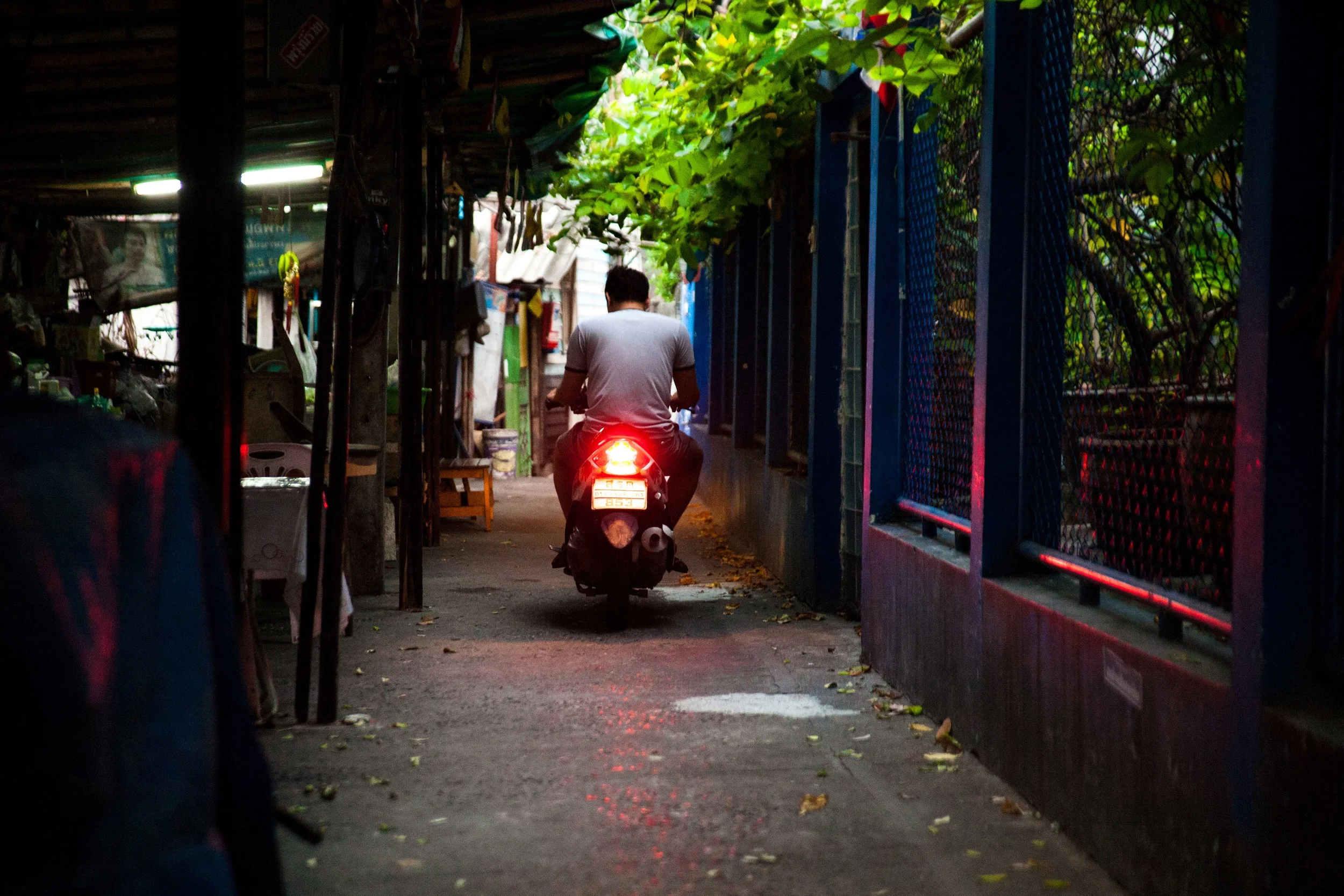 Anything that fits can use a path in Bangkok. 