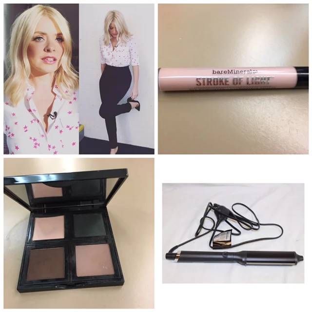 Bare Minerals / Stroke of light Amazing under eyes concealer Bobbi Brown / eyeshadow's in Shell/ Sable/ Rich Brown GHD "Curve" hair tongs are the best for that "no wave - wave" Lip's/ Bourjois Rouge Edition Velvet No7 & Bare Minerals Pretty Amazing Confidence Lashes / Ardell Wispies and Duo glue