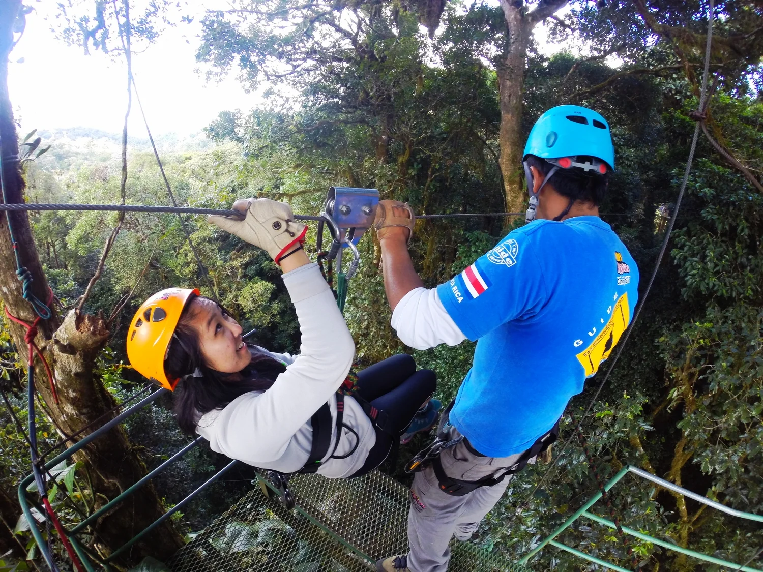  Monte Verde Cloud Forest&nbsp;- Steph braving one of the ridiculously long ziplines