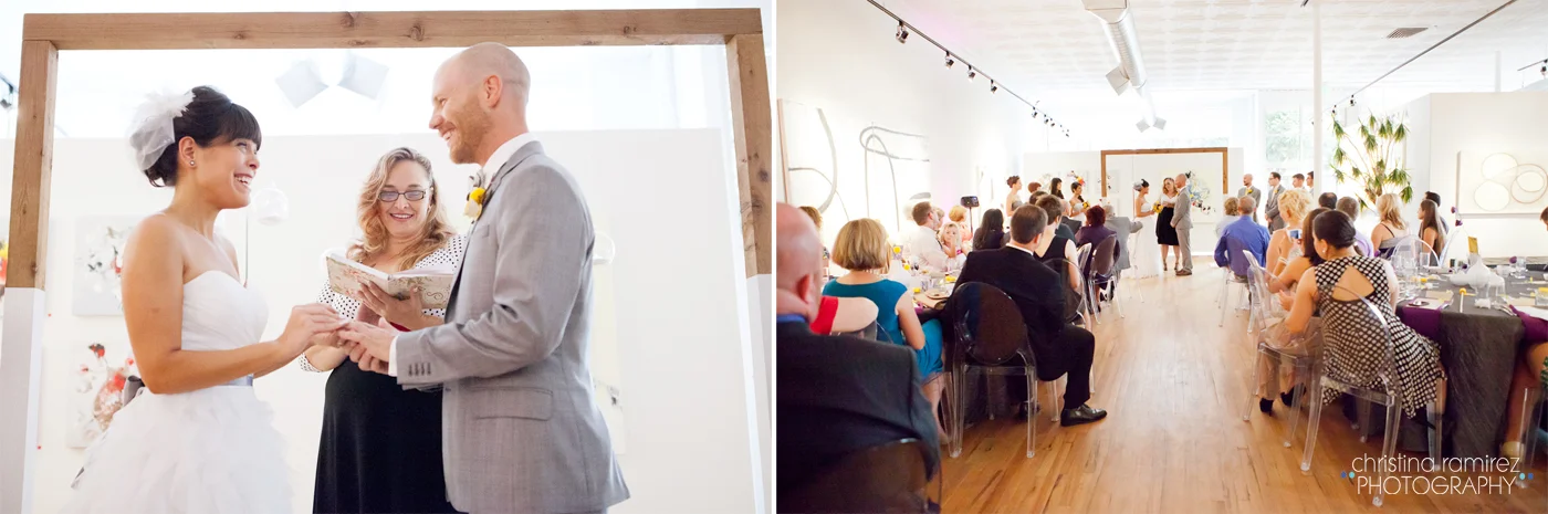 art gallery wedding
