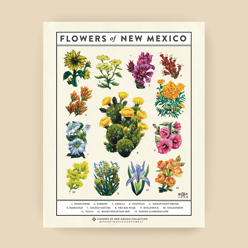 Flowers of New Mexico: 11x14 Poster