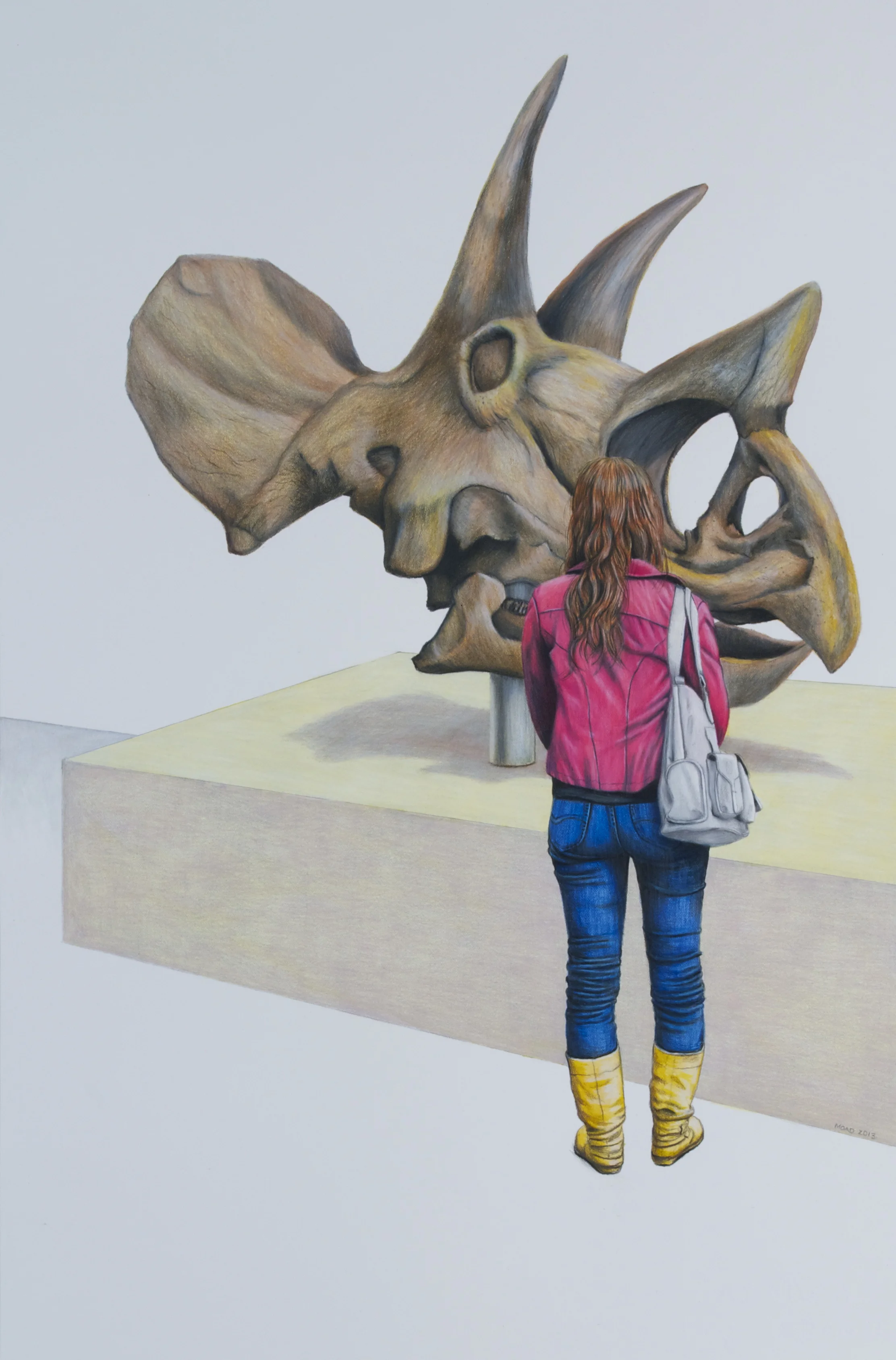 Museum XI (Triceratops), 2013, Pencil on paper, 57x39cm.