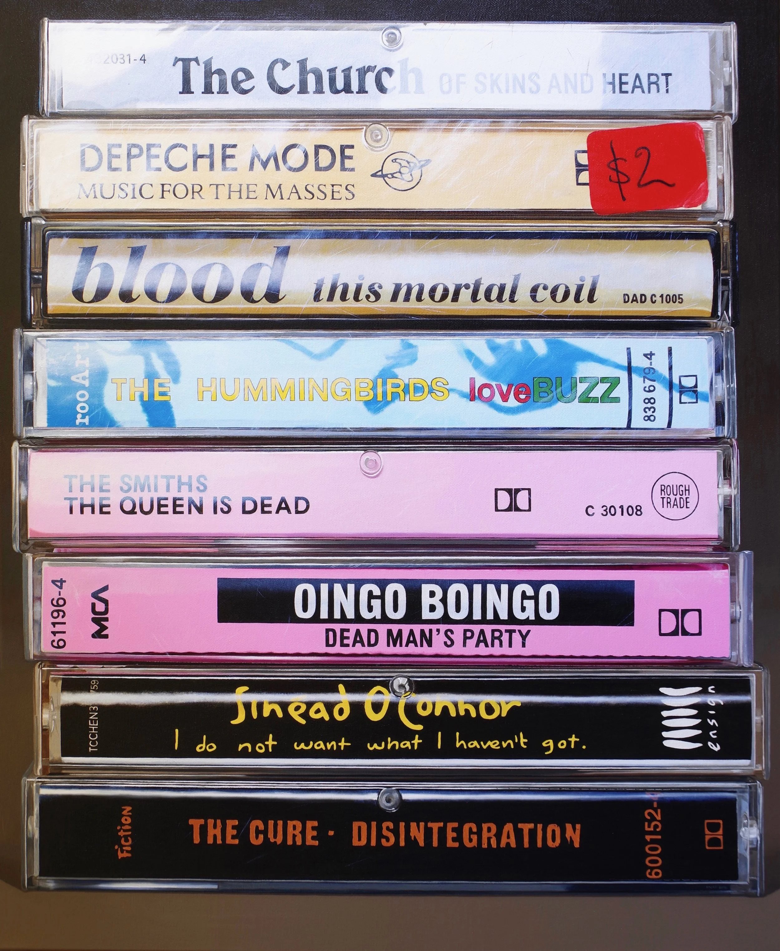 Cassettes, 2018, Oil on Linen, 102x83.5cm.