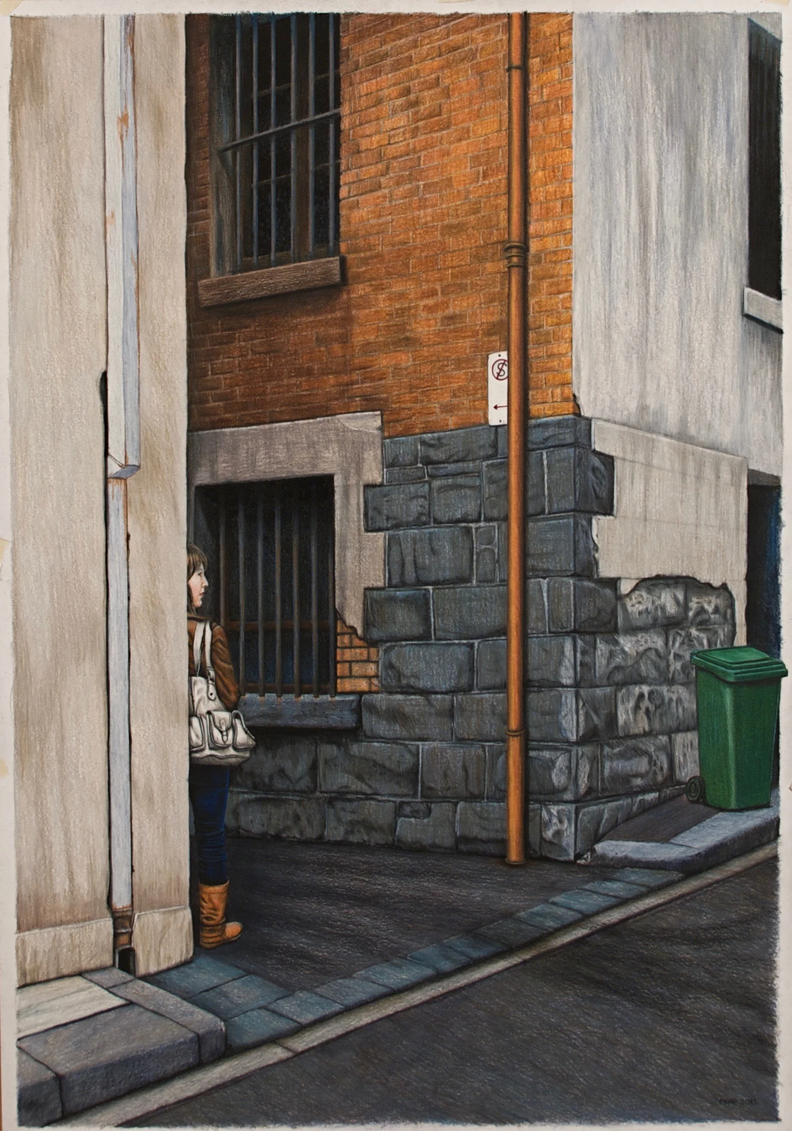 Secret Meeting III, 2010, Pencil, 69x48cm.