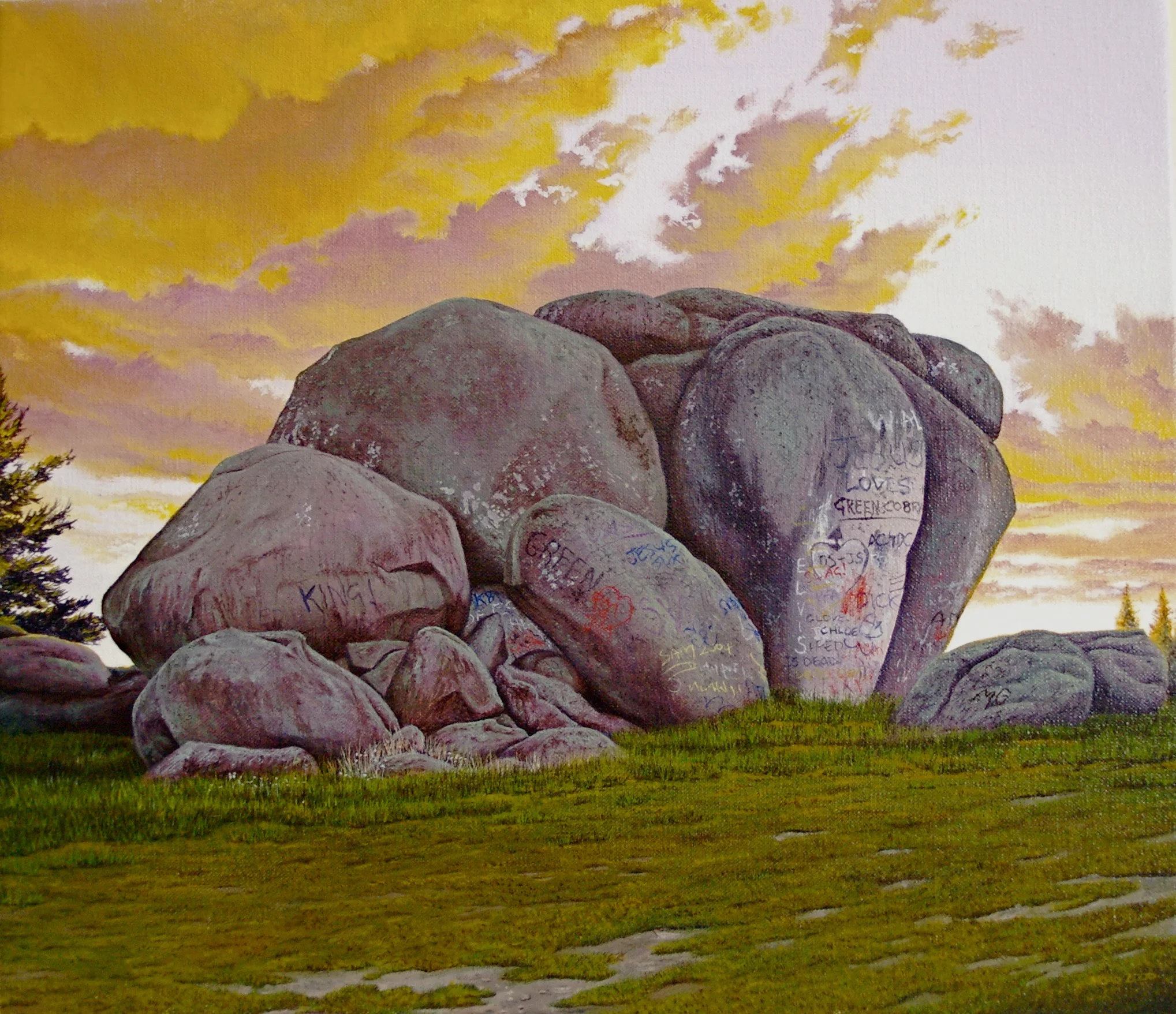 Thundrbolt's Rock, 2007, Oil on Linen, 30x35cm.
