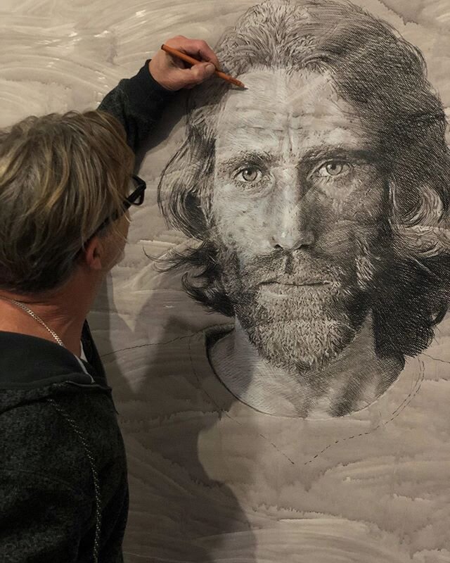 As part of #refugeeweek I&rsquo;ll be supporting my friends at @asrc1 by putting this big charcoal drawing of @behrouzboochani up for online auction during their annual #asrctelethon this Saturday, June 20.
.
More details coming (as soon as I get it 