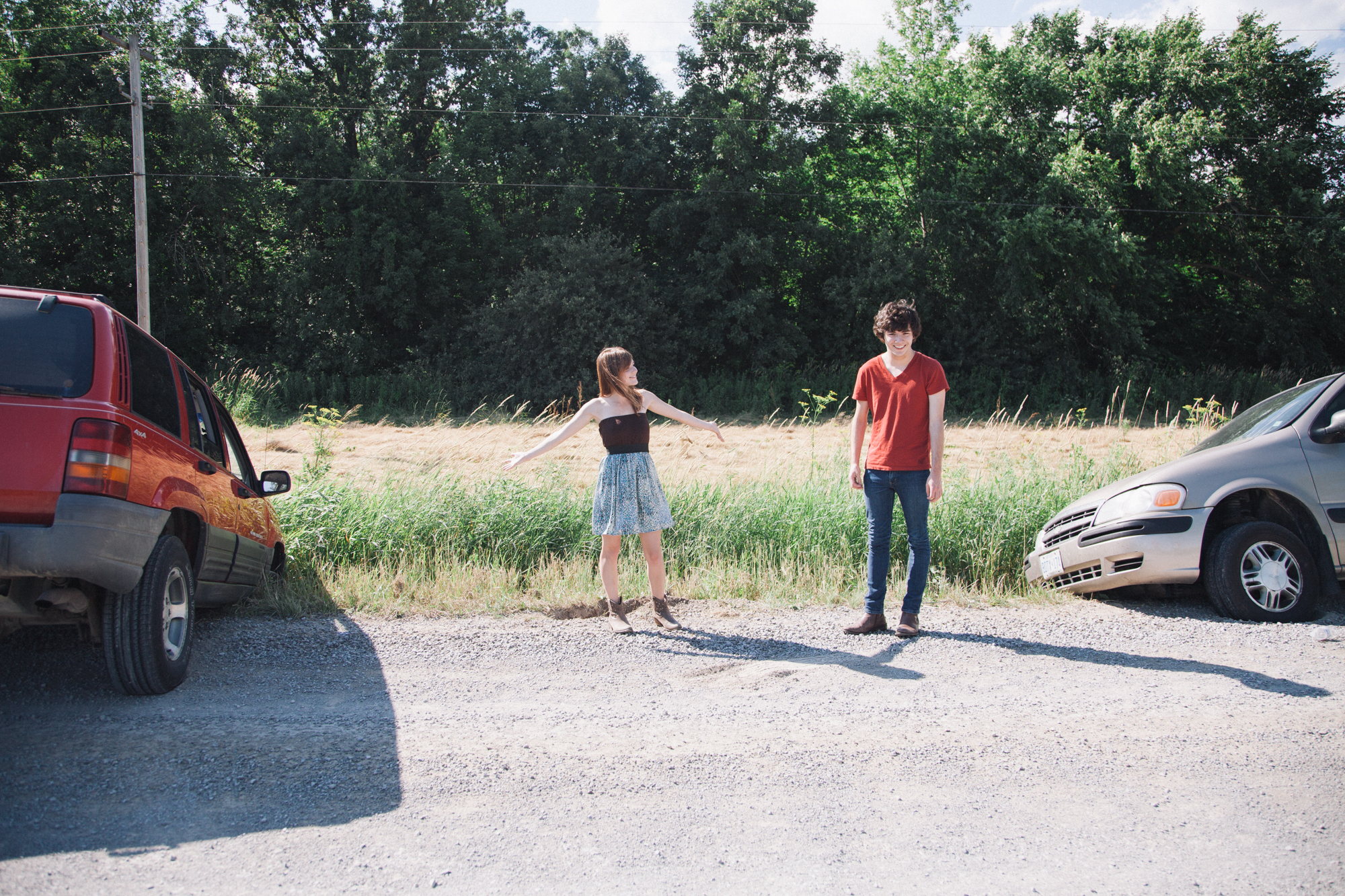 Two vehicles stuck in the same ditch! Also, Colby... what's up with your leg?