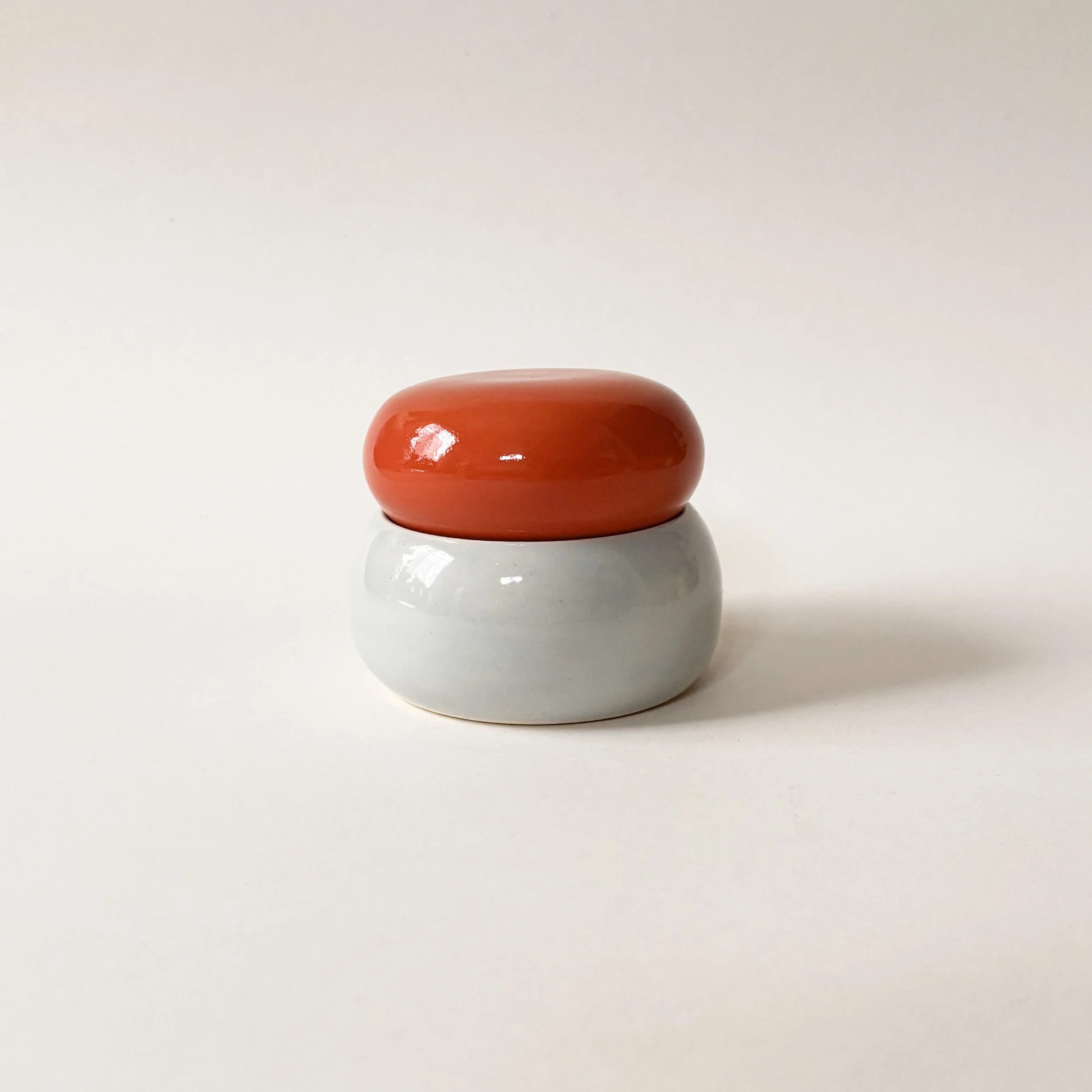 Small Bubble Jar - Sky/Crimson