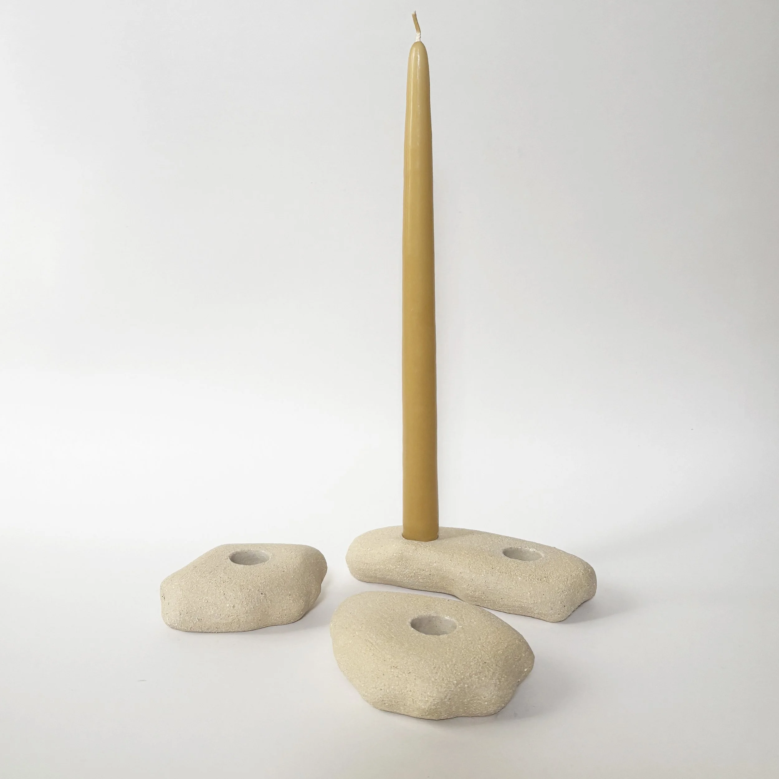 Stones Candle Holder Set
