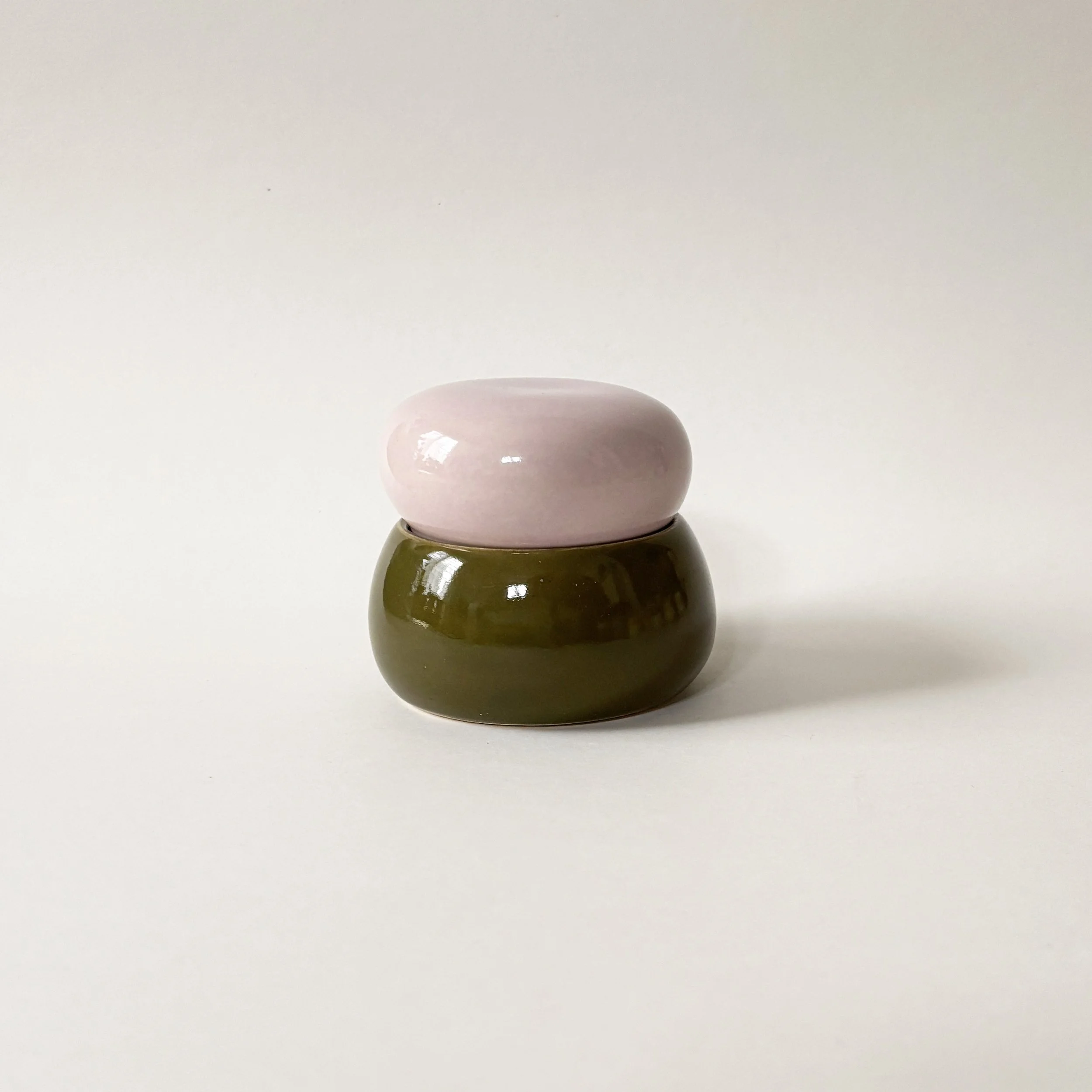 Small Bubble Jar - Olive/Lilac