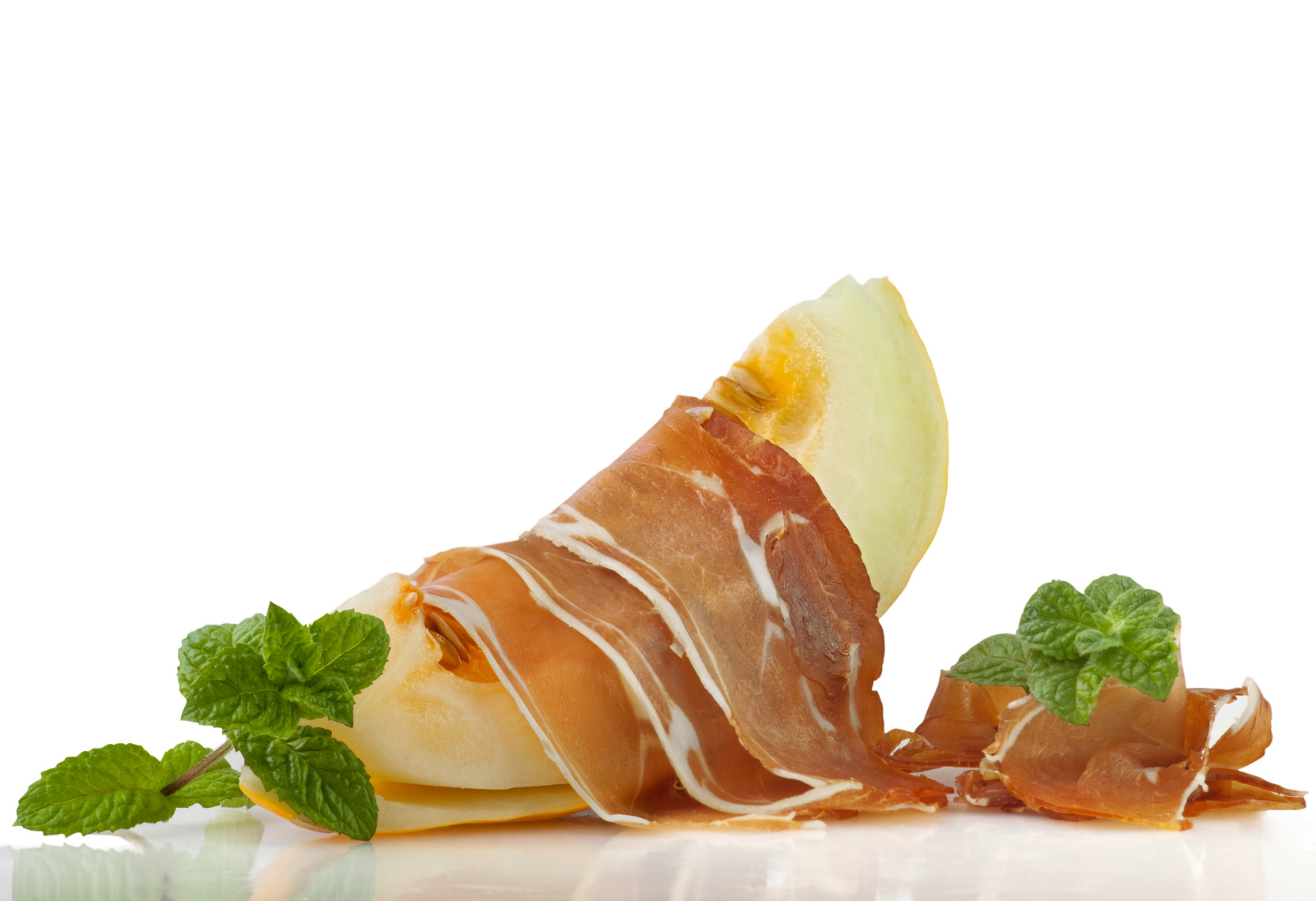  Peppermint, melon, cured ham of some sort and oil/seasoning to taste, delicious!&nbsp; 