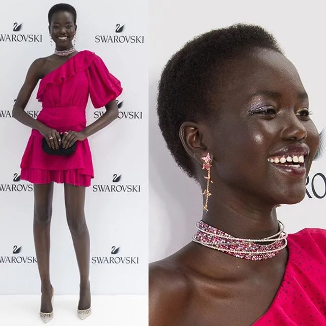 Heaven @adutakechofficial for @swarovski 
Glam @sarahtammer 💕

#brillianceforall 
#adutakech