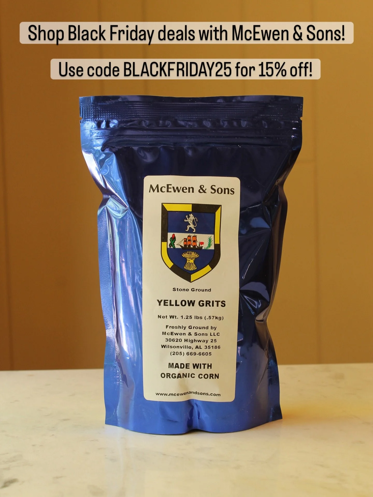 Shop Black Friday deals through December 2nd! Use code BLACKFRIDAY25 for 15% off all products! 

Merry Christmas and happy holidays from McEwen &amp; Sons. Happy shopping!

#blackfriday #gifts #holidays #grits #stockingstuffers
